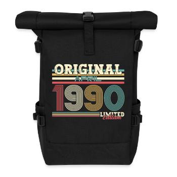 35ème anniversaire cadeau mari Original avril 1990 - Sac à dos roll top - noir - Devant