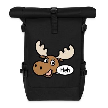 Amused Moose - Roll Top Backpack - black - Front