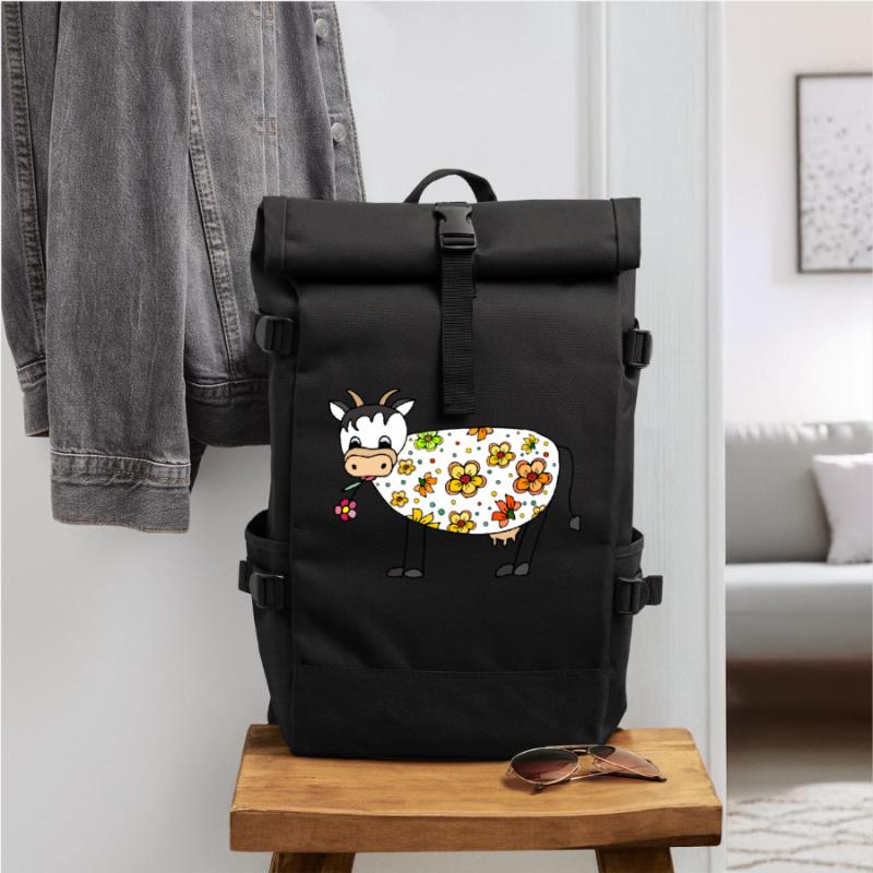 Cow Roll Top Backpack
