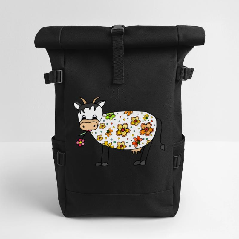 Cow Roll Top Backpack