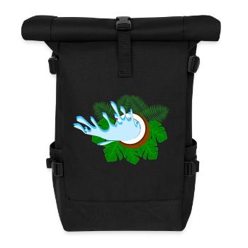Éventails de noix de - Sac à dos roll top - noir - Devant