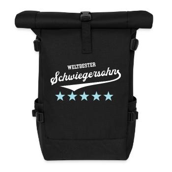 Bester Schwiegersohn Beste Schwiegersöhne Sohn - Rolltop Rucksack - Schwarz - Vorne