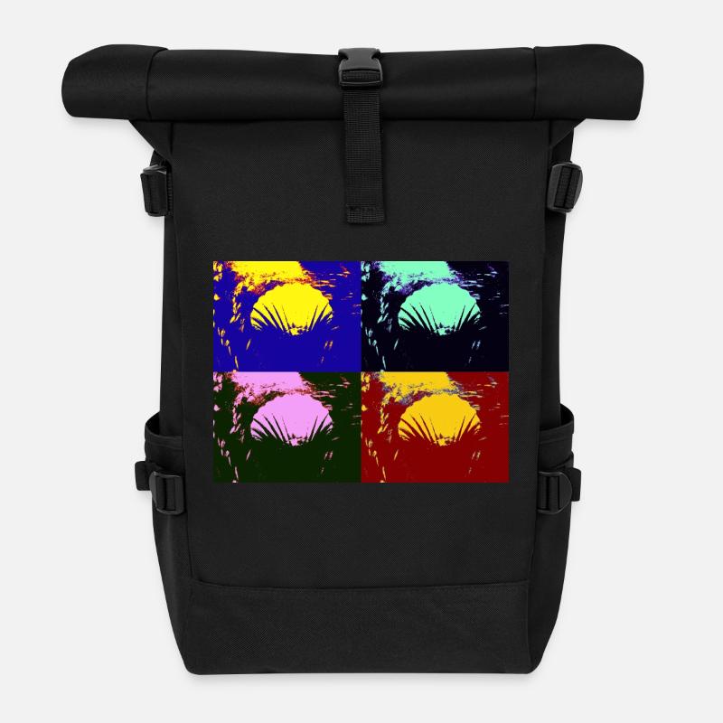 Shell - Roll Top Backpack - black
