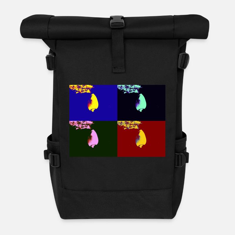 Falling shell - Roll Top Backpack - black