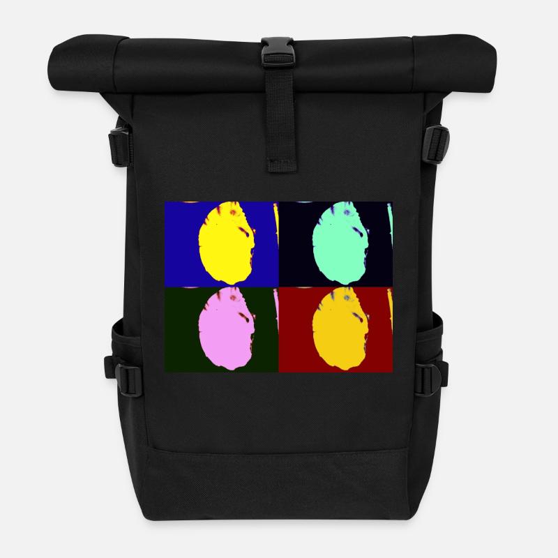 Shell head - Roll Top Backpack - black