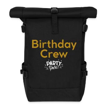 Birthday Crew - Roll Top Backpack - black - Front