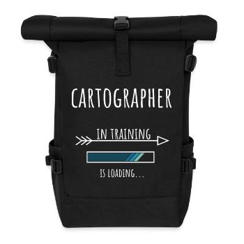 Geschenk Beruf Ausbildung Cartographer - Rolltop Rucksack - Schwarz - Vorne