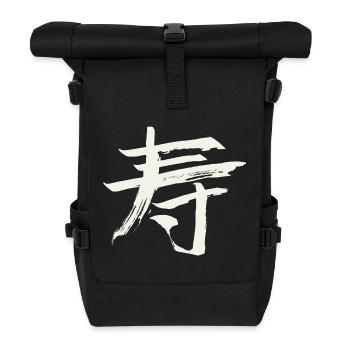 Longevity - Chinese Character - Roll Top Backpack - black - Front