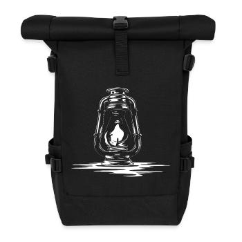 Oil lamp - Roll Top Backpack - black - Front