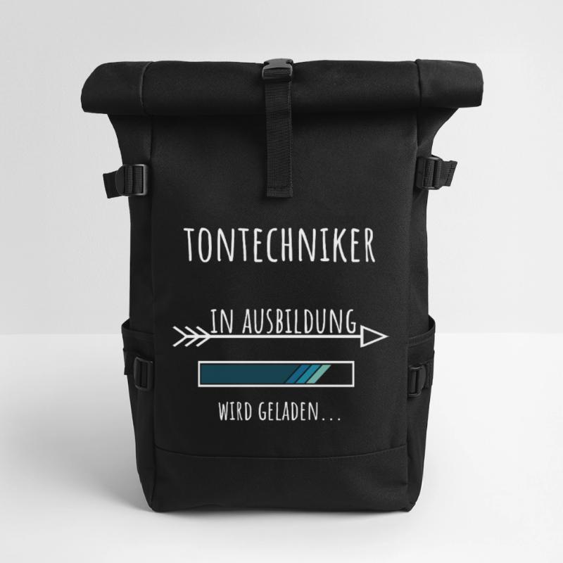 Audio Engineering Studies Profession Training Sound Technician Roll Top Backpack