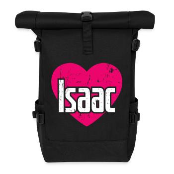 J’aime Isaac Coeur Rose J’aime Isaac - Sac à dos roll top - noir - Devant