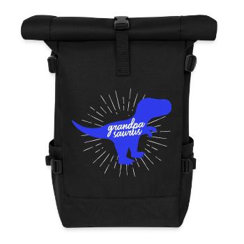 Grandpasaurus T-Rex Silhouette Dinosaure Papa - Sac à dos roll top - noir - Devant