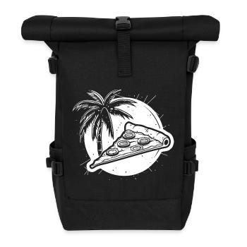 Graphique de pizza - Sac à dos roll top - noir - Devant