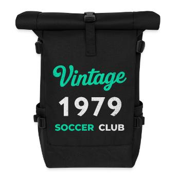 Vintage 1979 – Soccer Club Retro Birth Year - Roll Top Backpack - black - Front