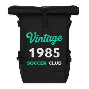 Vintage 1985 – Soccer Club Retro Birth Year - Roll Top Backpack - black - Front