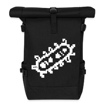 Bacteria Rods Pixel Germ - Roll Top Backpack - black - Front