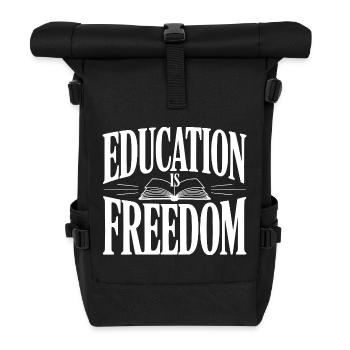 L’éducation est la liberté - Sac à dos roll top - noir - Devant