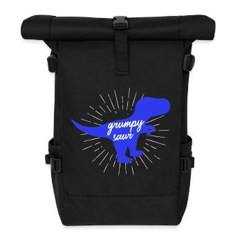 Silhouette drôle de dinosaure T-Rex Grumpysaur - Sac à dos roll top - noir - Devant