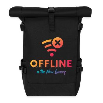 Offline Is The New Luxury - Roll Top Backpack - black - Front