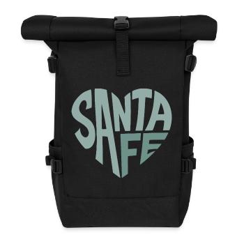 Cœur en lettres Santa Fe - Sac à dos roll top - noir - Devant