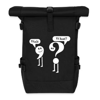 English Grammar Punctuation Teacher Student - Roll Top Backpack - black - Front