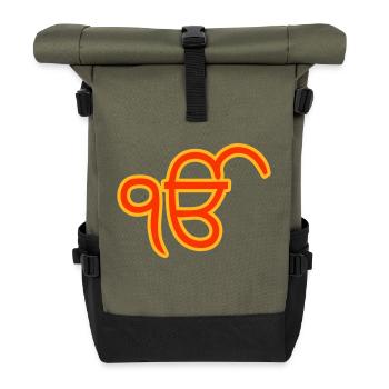 Ek Onkar - Rolltop Rucksack - Olive/Schwarz - Vorne