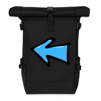 Punkt-Pfeil - Rolltop Rucksack - Schwarz - Vorne