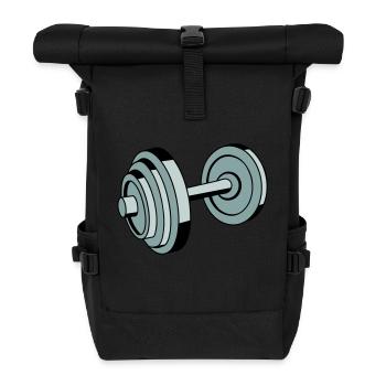 masterfitness_hantel_3fbg - Roll Top Backpack - black - Front