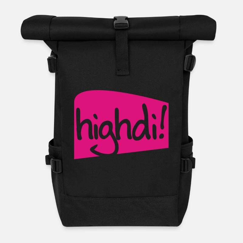 hyghdi Heido heida - Sac à dos roll top - noir