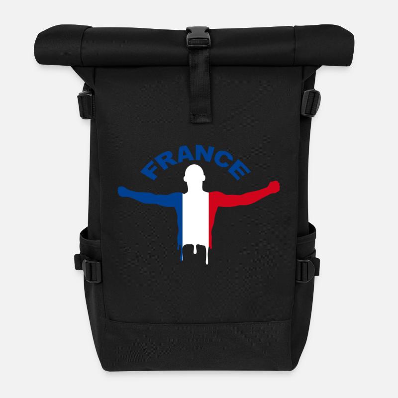 francehooligan - Sac à dos roll top - noir