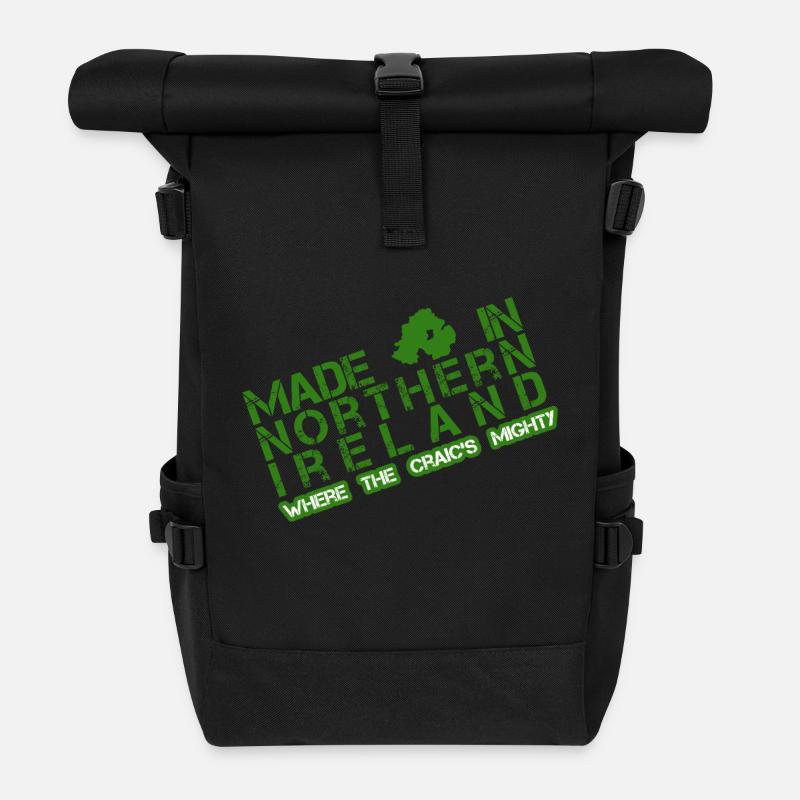 Made in Northern Ireland - Roll Top Backpack - black