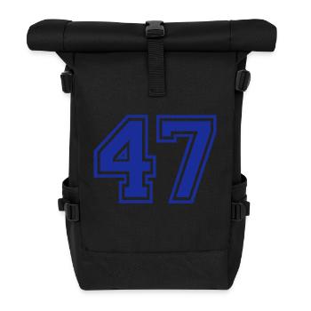 47 - Rolltop Rucksack - Schwarz - Vorne