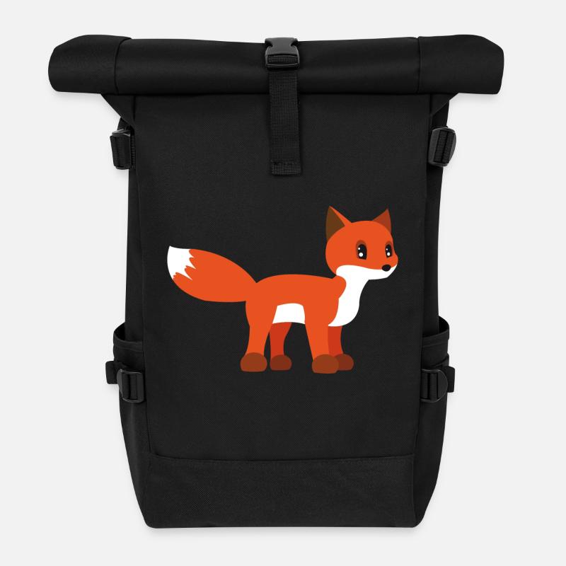 Fuchs - Rolltop Rucksack - Schwarz