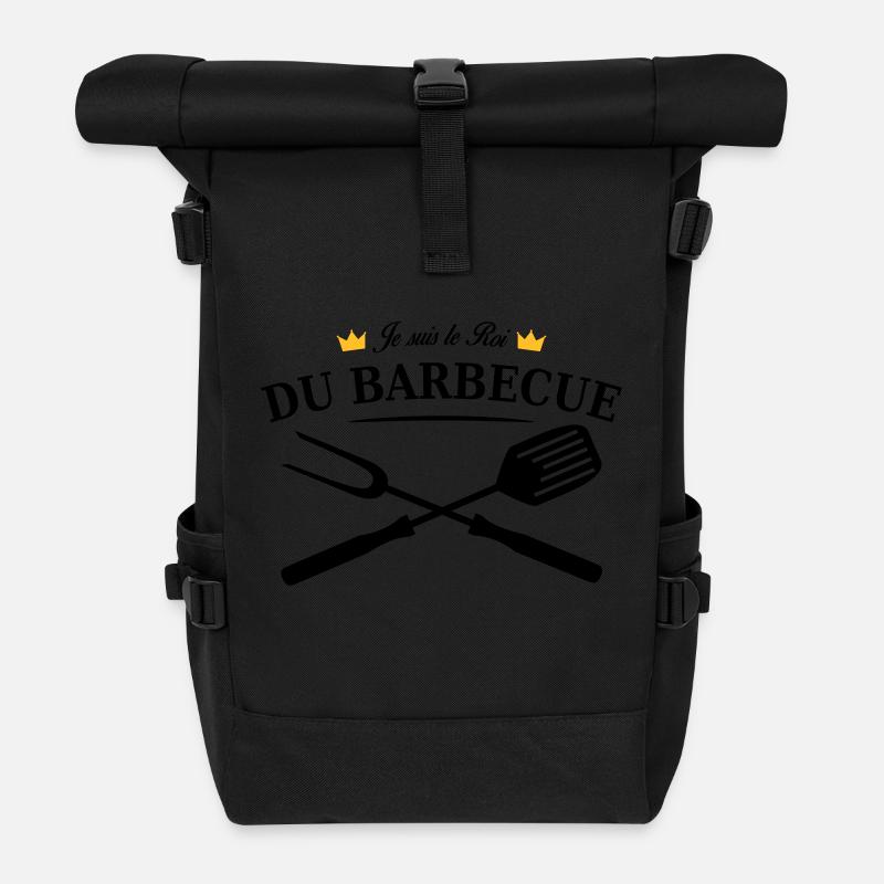 roi du barbecue - Sac à dos roll top - noir