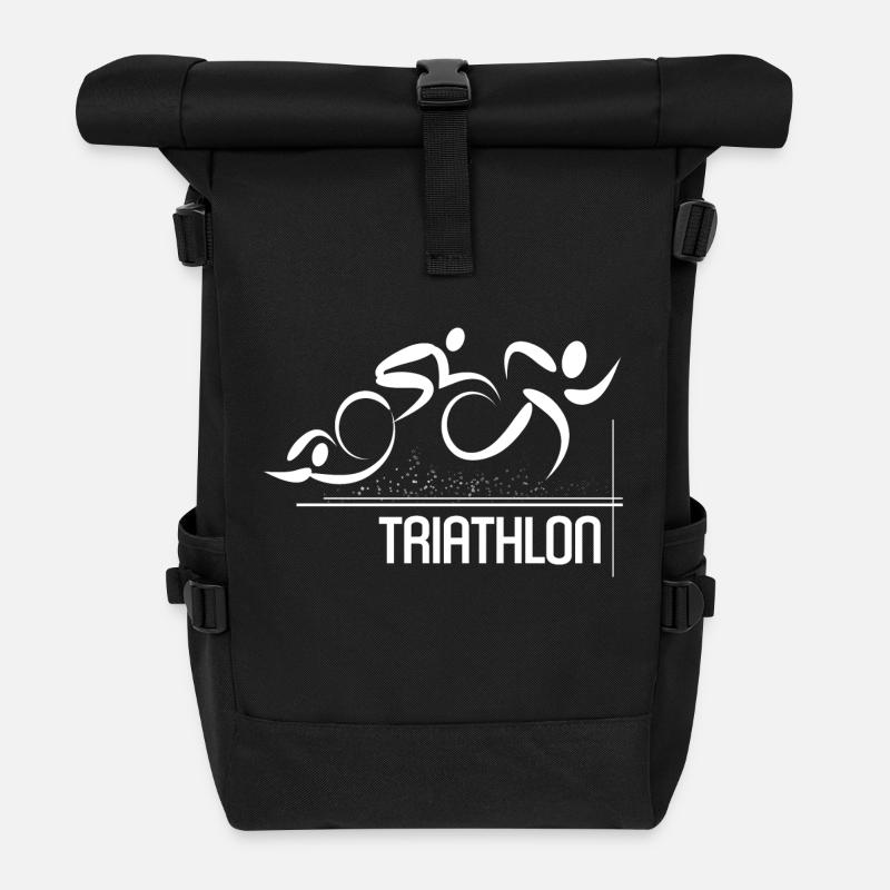 Triathlon - Rolltop Rucksack - Schwarz