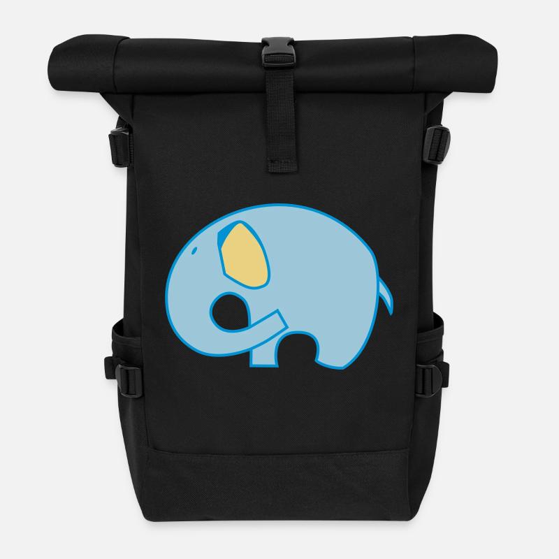 Elefant elephant Logo signet - Rolltop Rucksack - Schwarz