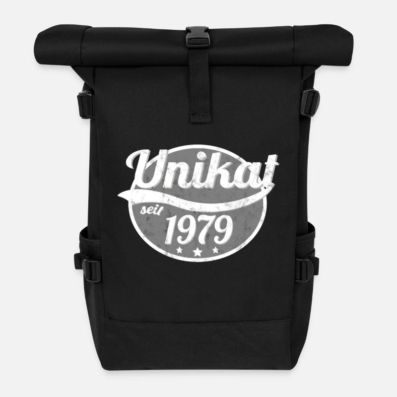 1979 Unikat - Rolltop Rucksack - Schwarz