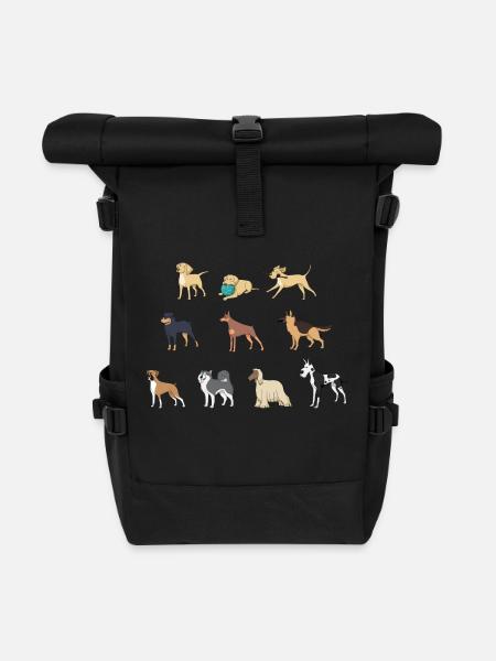 Hund - Rolltop Rucksack - Schwarz