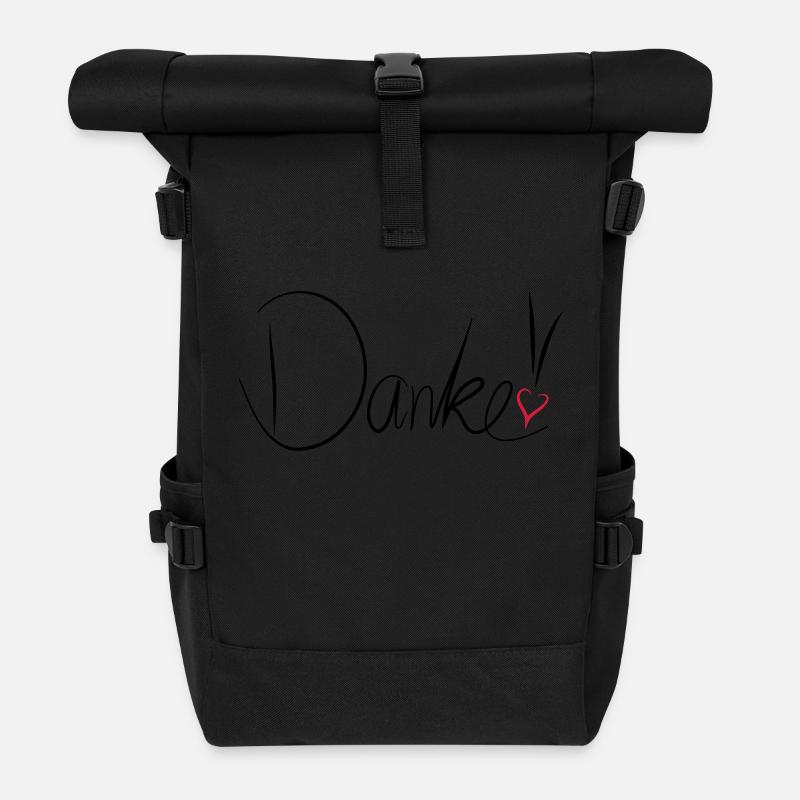 Danke - Rolltop Rucksack - Schwarz