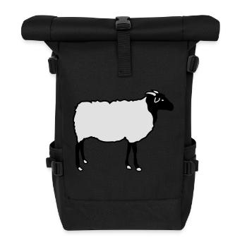 Schaf Schafe Heidschnucke Lamm Schäfer Lämmer - Rolltop Rucksack - Schwarz - Vorne