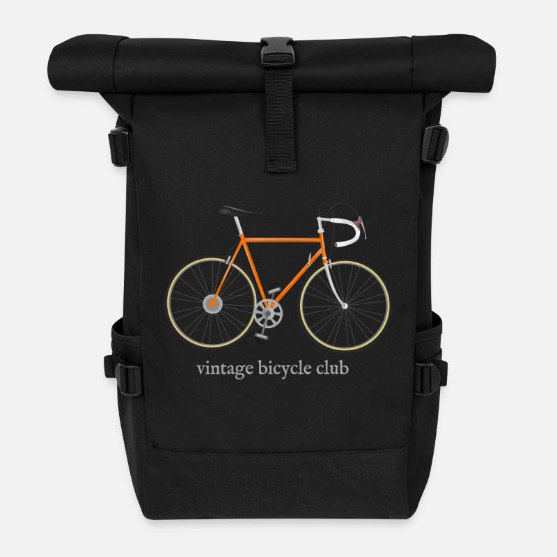Vintage Bicycle Club - Sac à dos roll top - noir