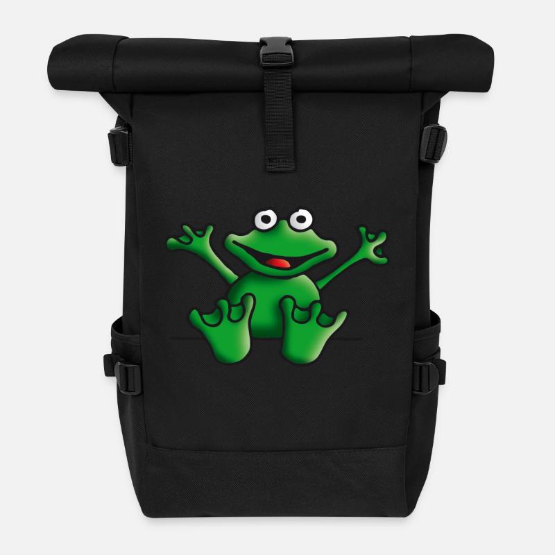heart_frog_122011a - Rolltop Rucksack - Schwarz