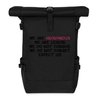 Anonymous - Sac à dos roll top - noir - Devant