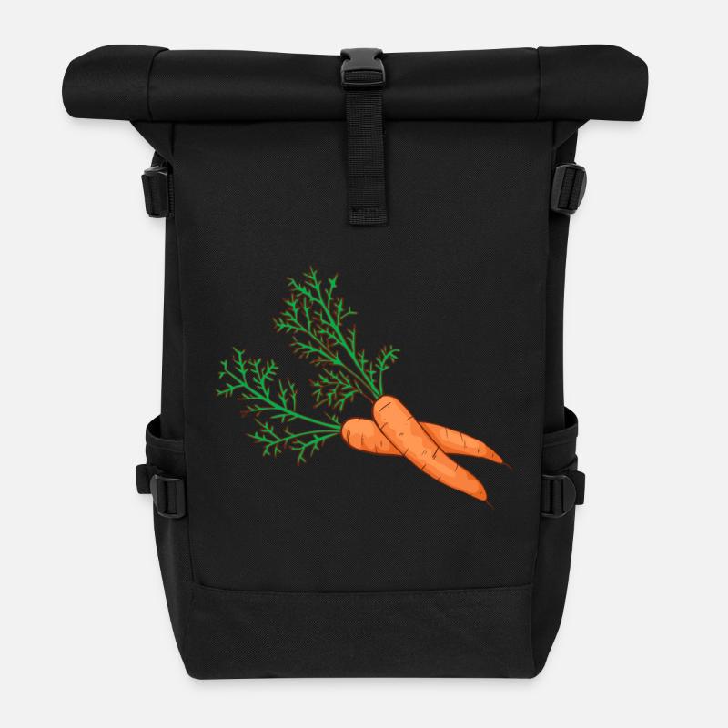 Möhren Mohrrüben Karotten Rüebli Wurzeln Riebli - Rolltop Rucksack - Schwarz