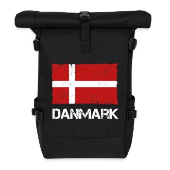 Danmark Vintage - Rolltop Rucksack - Schwarz - Vorne