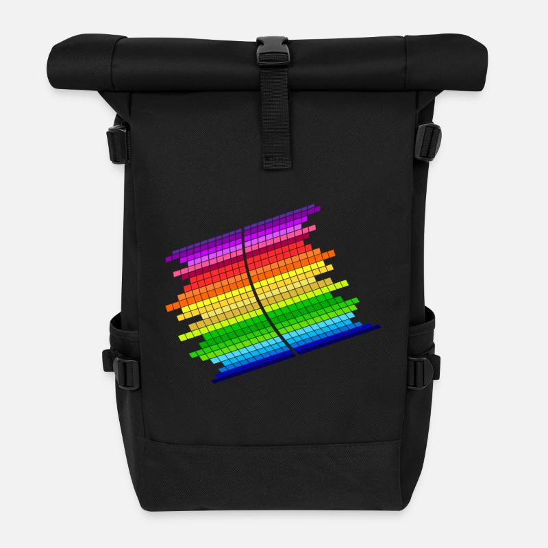 RainBow Equalizer - Sac à dos roll top - noir