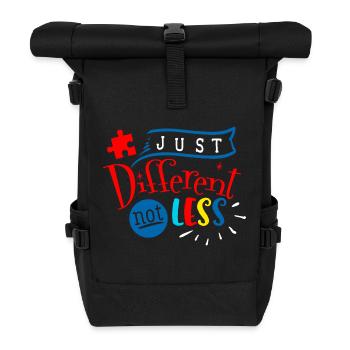Autismus Autist ADHS Autism Asperger Geschenk - Rolltop Rucksack - Schwarz - Vorne