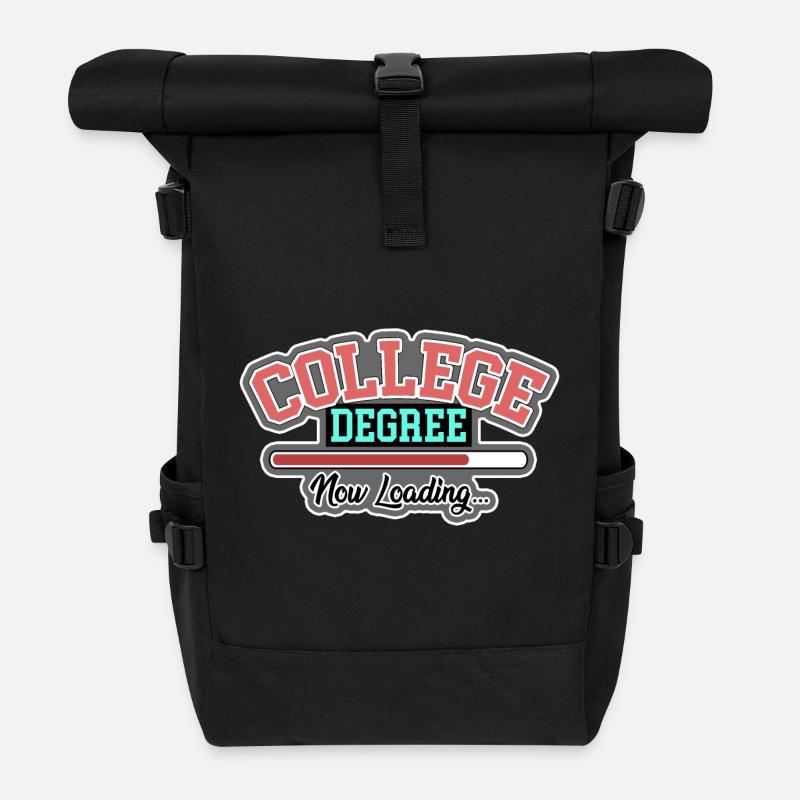 Universität Abschluss - Rolltop Rucksack - Schwarz