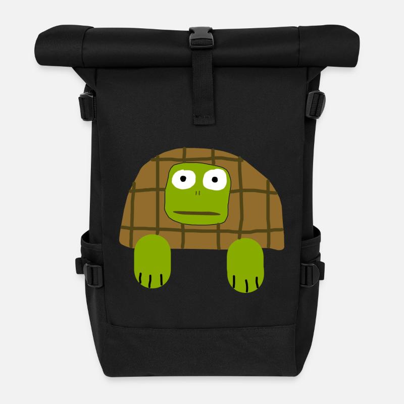 Ugly Turtle - Roll Top Backpack - black