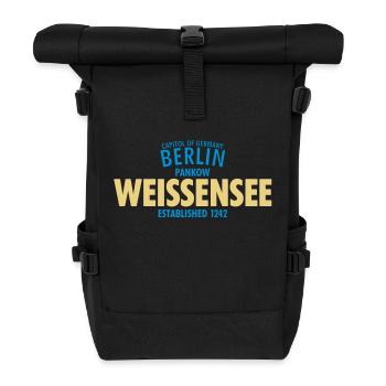 Capitol Of Germany Berlin - Weissensee - Rolltop Rucksack - Schwarz - Vorne